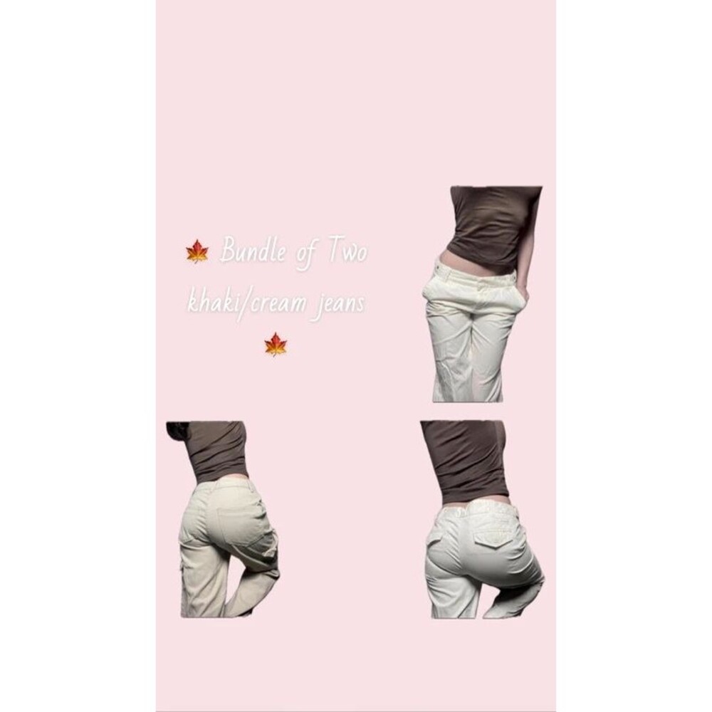 Bundle of two khaki/cream jeans soho